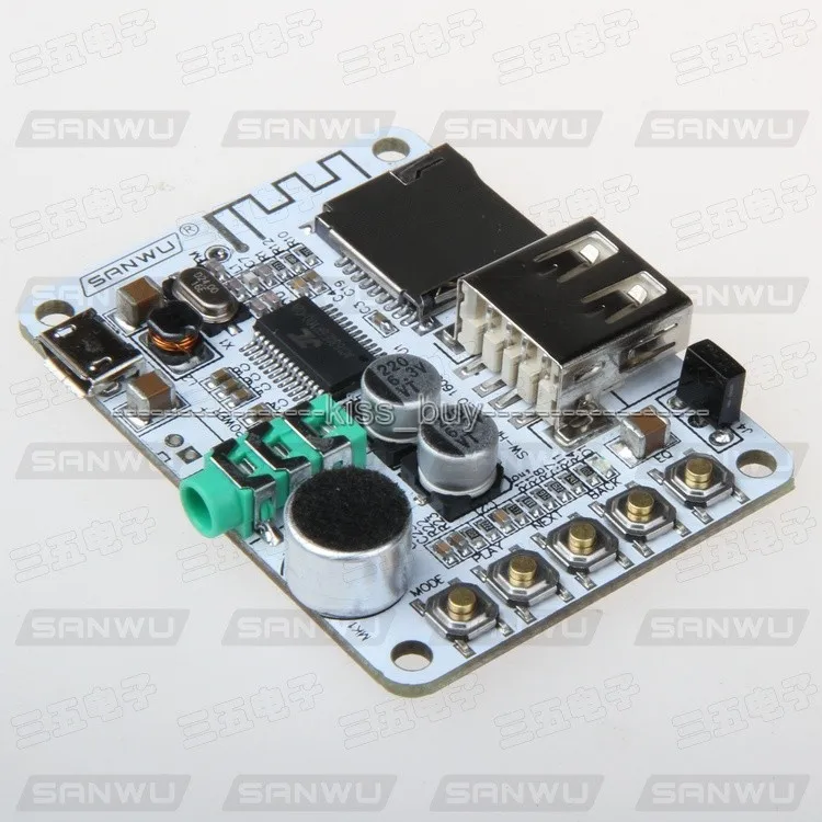 Пульт дистанционного управления Bluetooth аудио приемник микрофон усилитель USB TF FM MP3