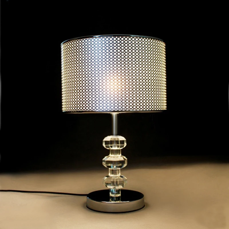 

Special k9 Crystal Table Lamps Modern Bedroom Bedside Lamp E27 Led Bulb Gift Fashion simple personality shiny Table lights SJ44