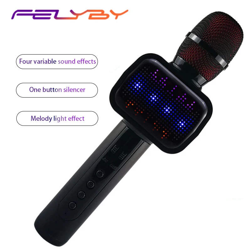 FELYBY E109 портативный мини беспроводной Bluetooth караоке конденсаторный микрофон для