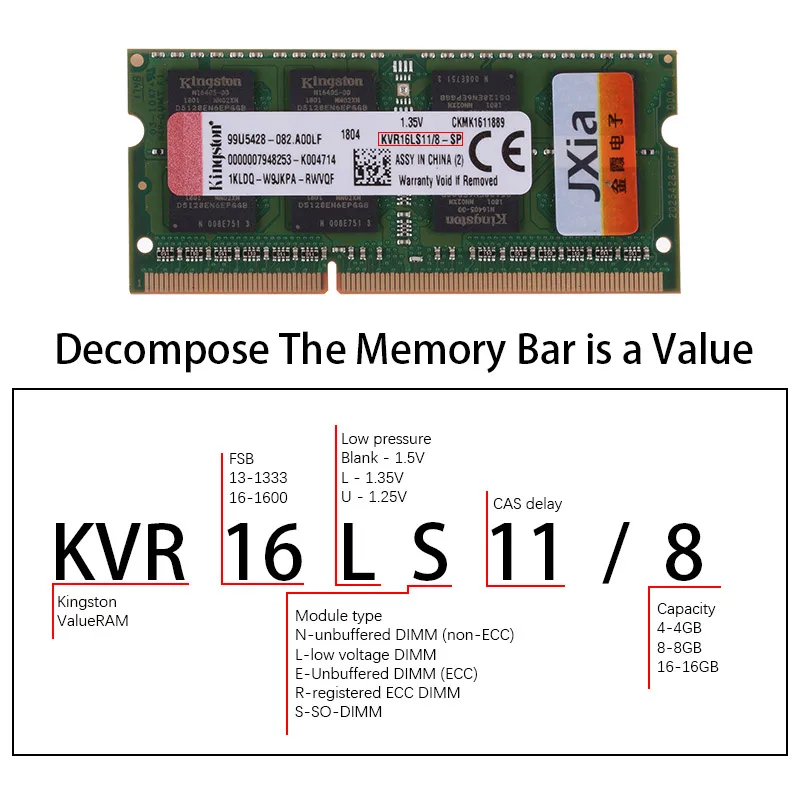 Память Kingston RAM для ноутбука DDR3 1600 МГц 1,35 в 4 ГБ/8 ГБ от AliExpress RU&CIS NEW