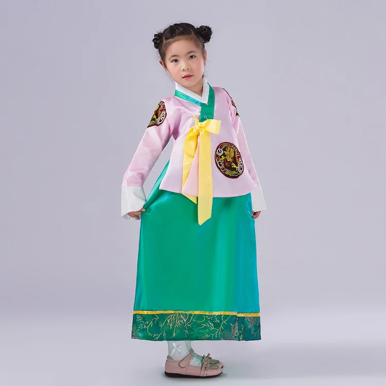 Традиционное детское платье с вышивкой в Корейском стиле платья для принцесс