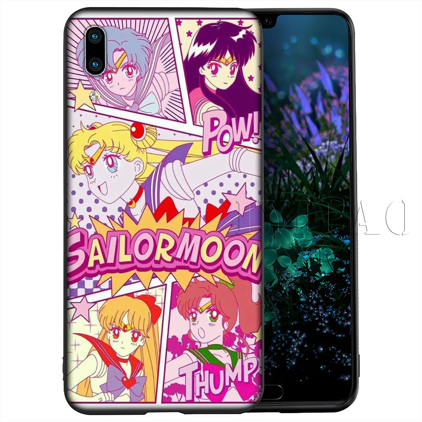 Мягкий чехол для телефона IYICAO Sailor Moon Mercury Huawei Y9 Y7 Y6 Prime 2019 Honor 20 8C 8X 8 9 9X 10 Lite 7C 7X 7A Pro |