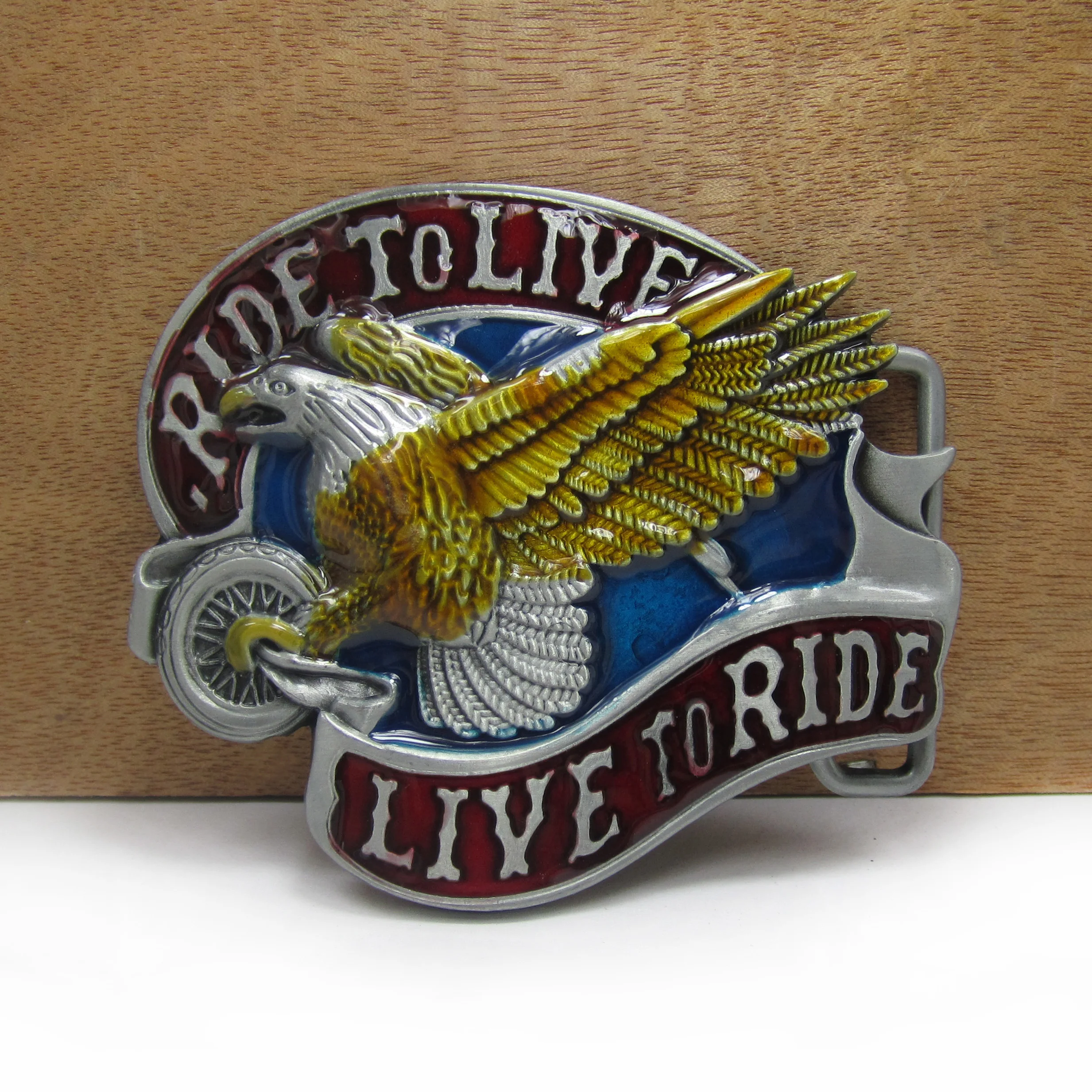 BuckleClub цинковый сплав Ретро стиль eagle ride to live джинсы ремень пряжка Оловянная
