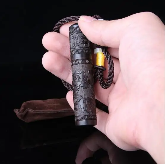Новинка креативная керосиновая Зажигалка из черного дерева с подвеской масляная