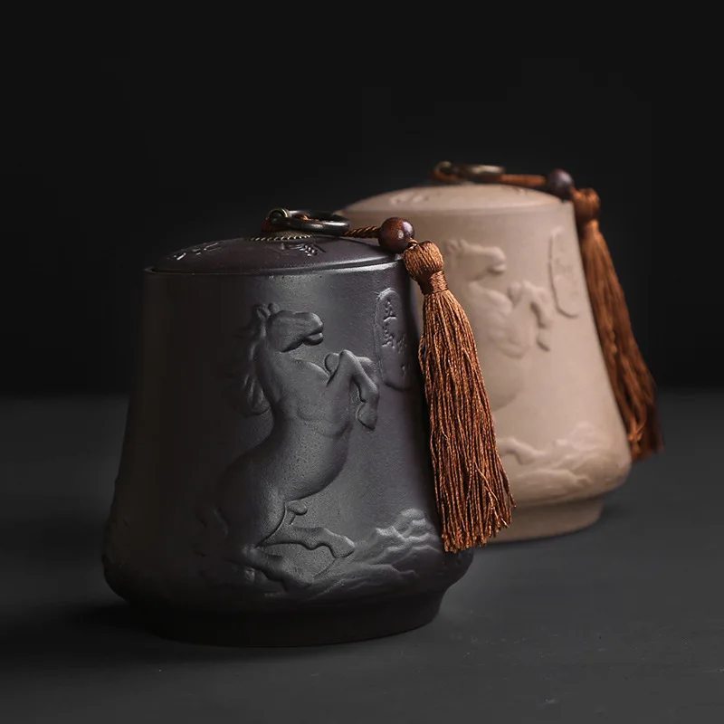 Успех фиолетового чайника большого черного чая пуэр для хранения чайной коробки