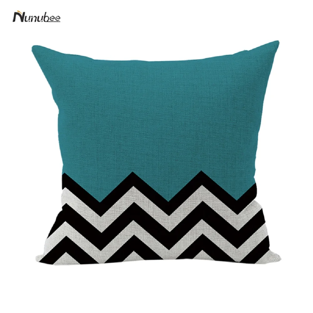 Nunubee полосатая наволочка с геометрическим принтом маленькая Подушка Наволочка