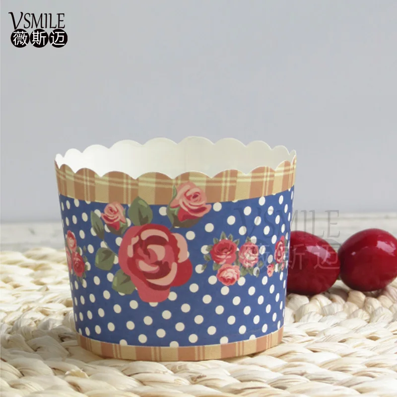 Большой размер 50 шт красивые цветы темы бумага выпечки кекс чашки лайнер Маффин