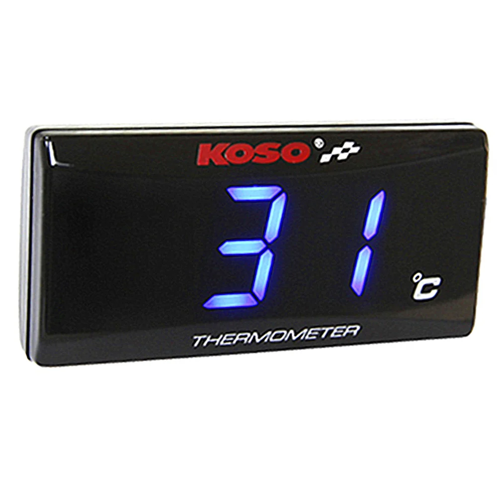 Blue Thermometer Косо Quad Площади Цифровой Мотоцикл термометр инструмент Влажность гигрометр Температура метр Датчик пирометр термостат - Цвет: Blue Thermometer