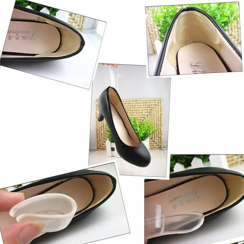 1 Pair Women's Silicone Gel Back Foot Care Heel Shoe Pads Hot Insoles Cushion | Обувь