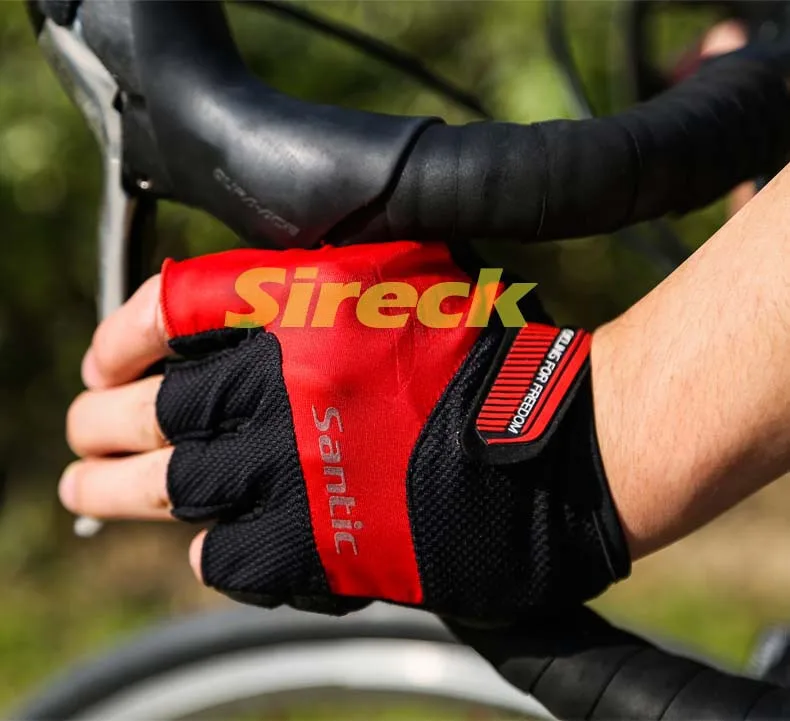 Santic MTB перчатки для велоспорта, перчатки для шоссейного велосипеда, мужские и женские спортивные дышащие противоударные Перчатки велосипедные гуантес Ciclismo