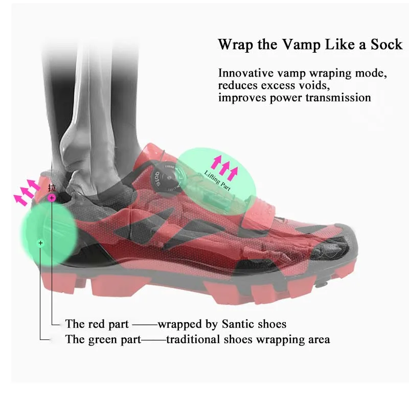 Велосипедная обувь Santic Мужская Профессиональная командная для горного