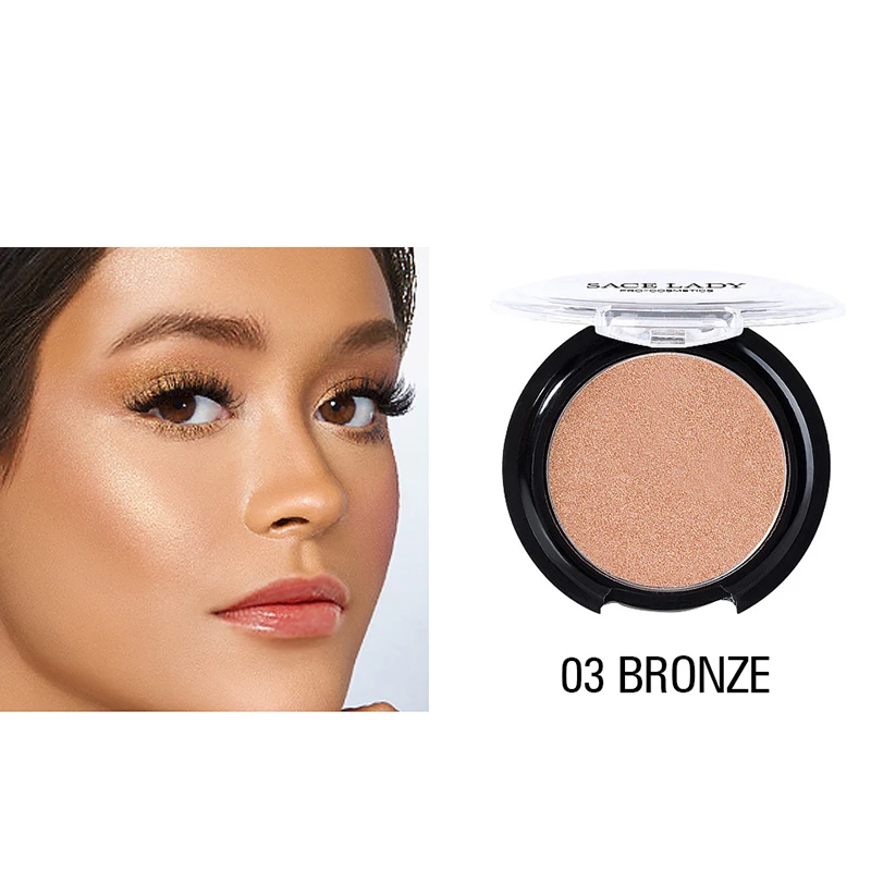 1 шт. Сияющие Румяна гладкий контур лица для макияжа розовый оранжевый SSwell|Румяна|