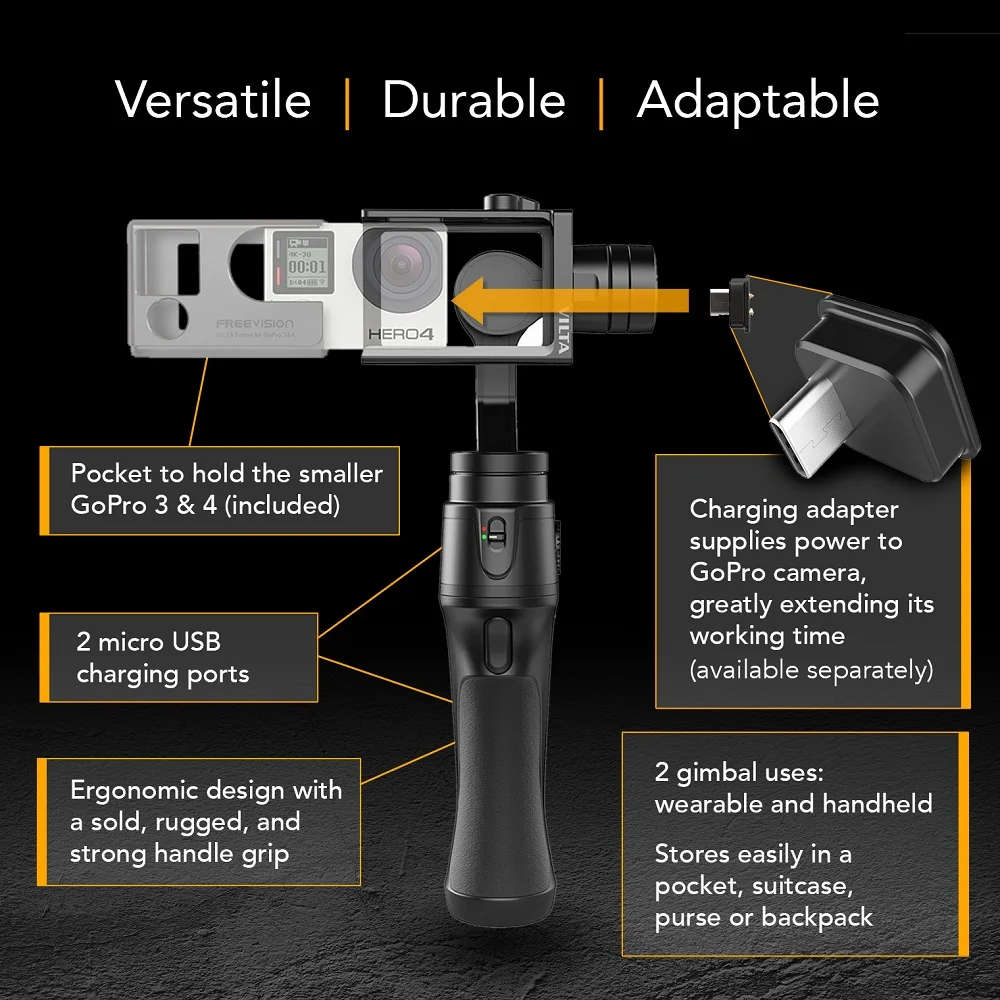 DIGITALFOTO Freevision VILTA 3 осевая портативная внешняя экшн Спортивная камера gimbal steadicam
