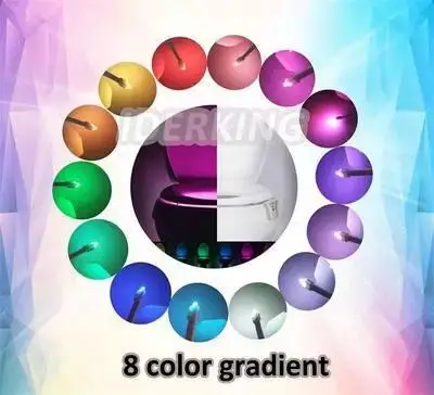 8 Colors 8 цветов светодиодный Туалет светильник Ванная комната для человеческого тела индукционные Туалет ночной Светильник - Испускаемый цвет: 8 Colors
