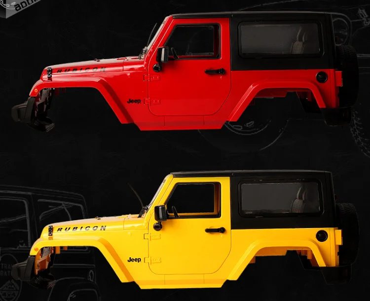 Высокое качество 1:10 Jeep Wrangler shell RC Rock Crawler жесткий пластиковый резиновый корпус для
