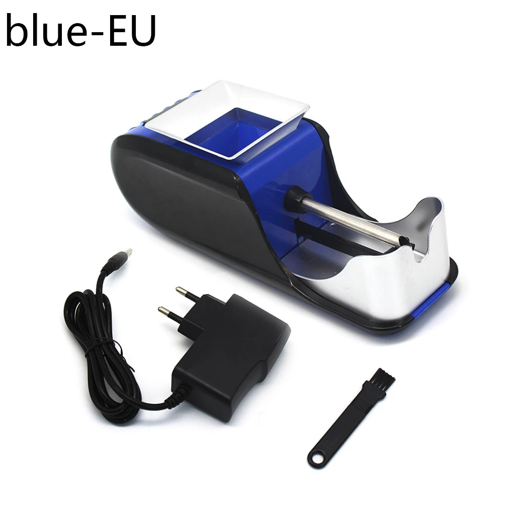 Blue-EU Электрический легкий Автоматический сигареты прокатки машина табака инжектор производитель Ролик Автоматическая табачная машина ЕС США Разъем J16 - Цвет: Blue-EU