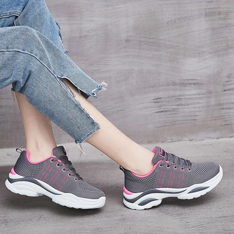 FANPAO/Лидер продаж Уличная обувь для бега женщин и девочек дышащая прогулочная