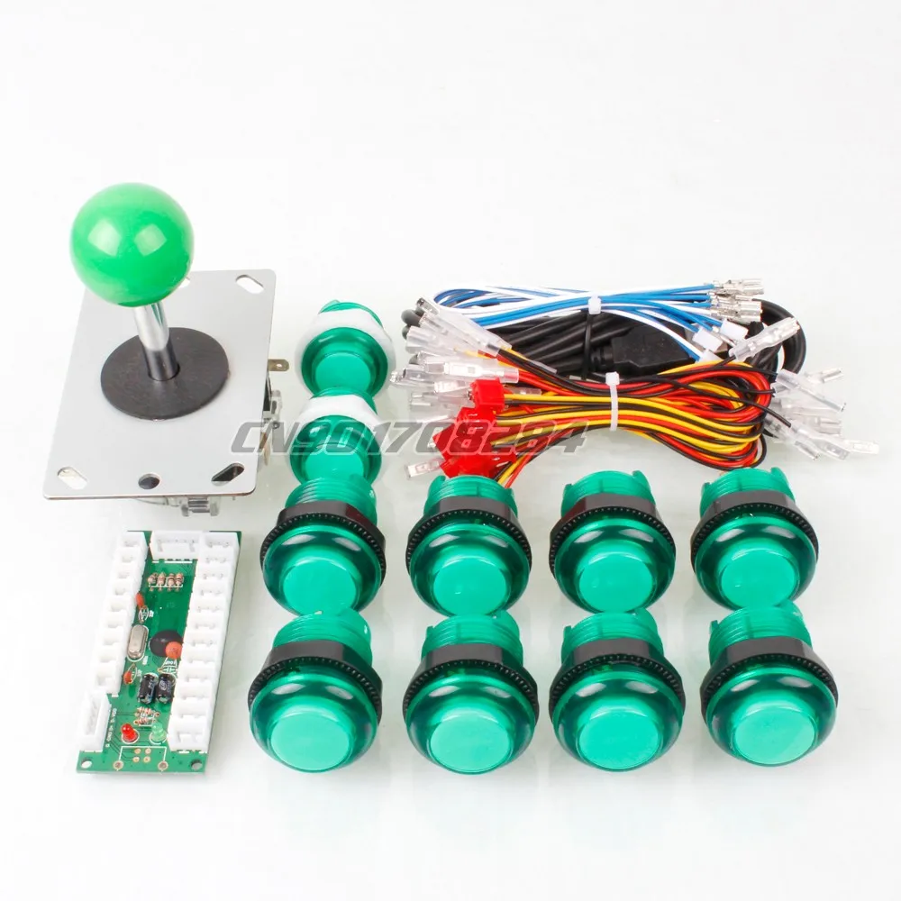 Новый USB контроллер для ПК 2Pin Rocker + 10 кнопок с подсветкой аркадного джойстика