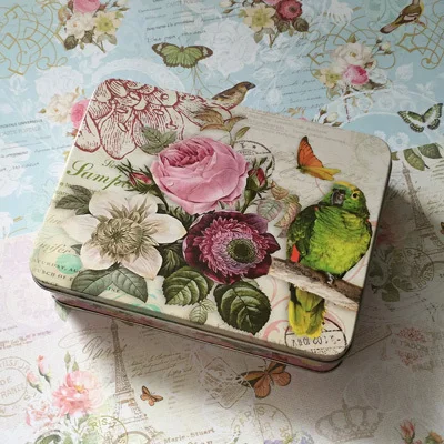 

17.5*13*5cm Rectangle europe biscuit storage box food box gift tin box