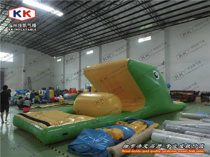 ПВХ герметичной плавающей Акула водная горка надувная aqua fun игры для продажи|slide