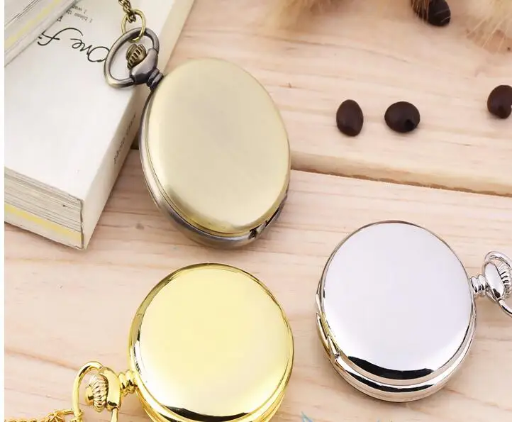 Модные серебряные кварцевые мужские карманные часы с арабским римским номером fob