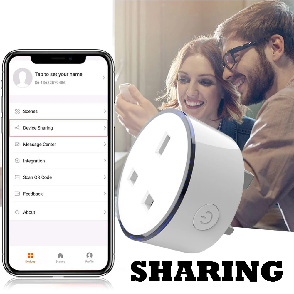 RGB Smart Plug Light UK Work Pop беспроводной wifi Пульт дистанционного управления Умный дом Голосовое управление смарт с Alexa Google Home