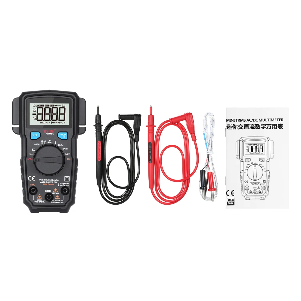 BSIDE Mini True RMS LCD Digital Multimeter DC/AC Voltmeter Ammeter Voltage Current Meter Capacitance Resistance Diode Tester | Инструменты