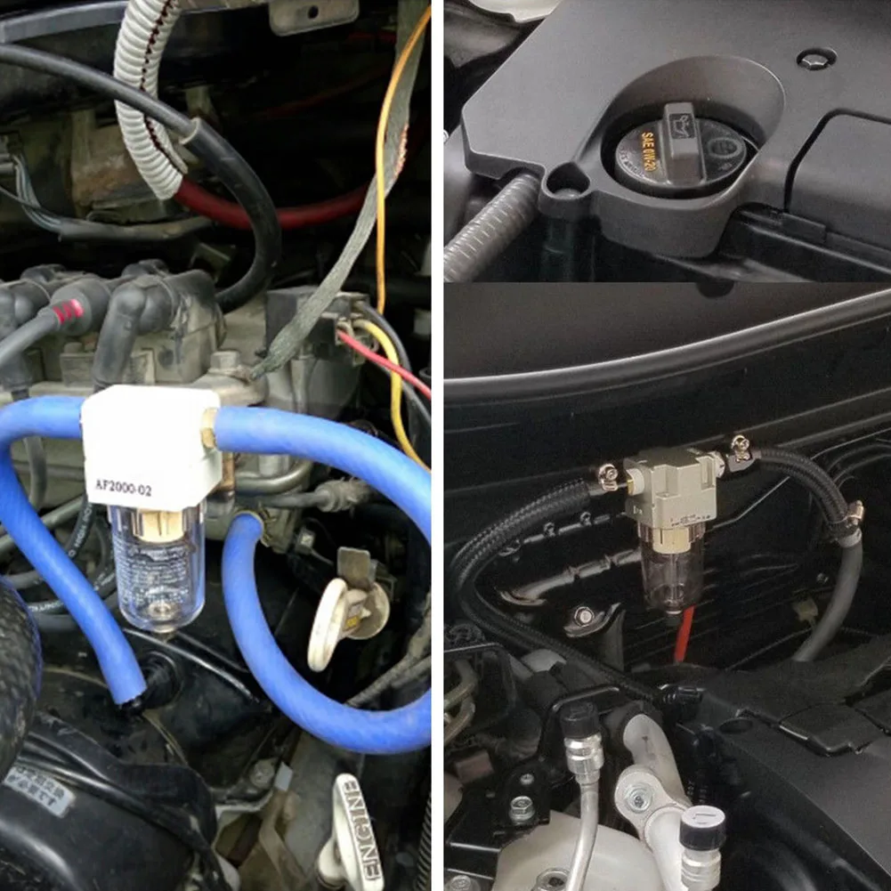 Universal Mini Tool Car Capture Tank Can Connector Tube Engine Oil Separator Easy Removal Filter Impurities Gas Catch Reservoir |