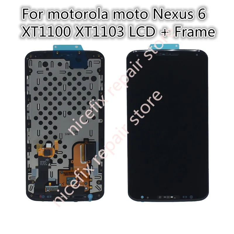 Номер отслеживания 100% протестированный AMOLED для Moto Google Nexus 6 LCD XT1100 XT1103 дисплей ЖК