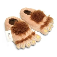 furry adventure slippers warm winter hobbit feet indoor shoes for adults kids bedroom shoes