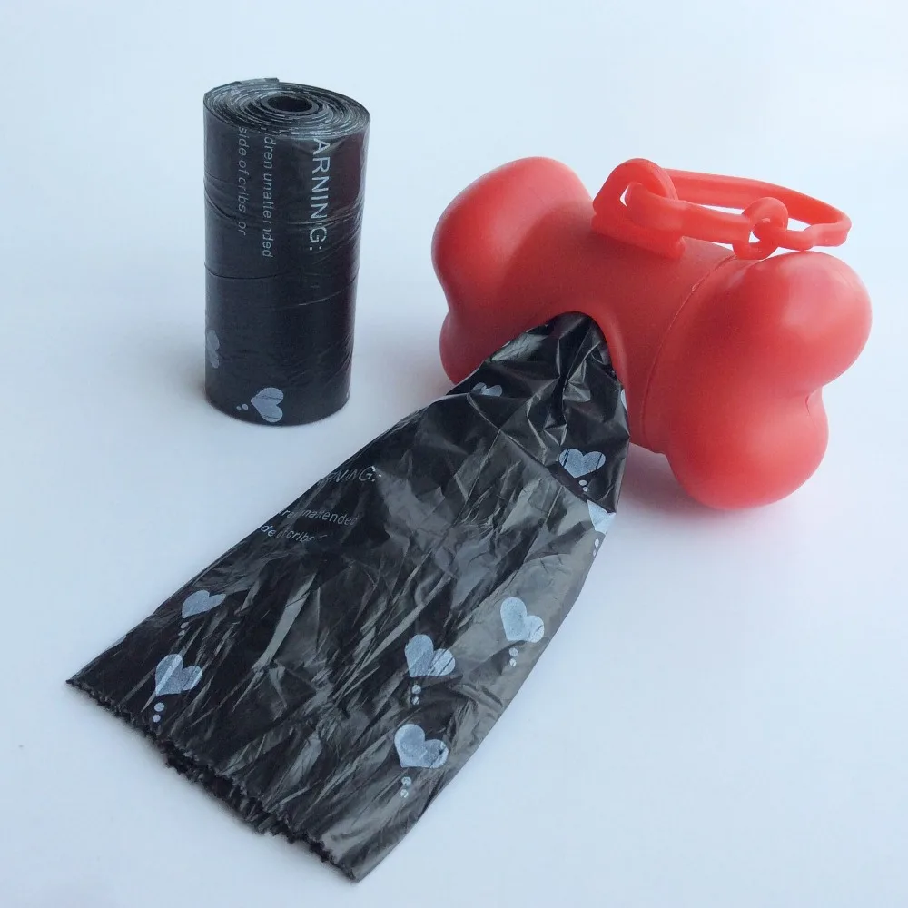 1 шт. собачий Копер + 2 рулона мешок для сбора в форме косточки домашних животных