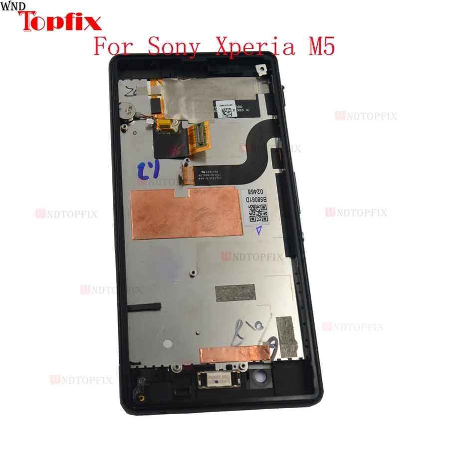100%Tested For Sony Xperia M5 E5603 E5606 E5653 LCD Display Touch Screen Digitizer With Frame 5.0&quotInch Assembly Replacement | Мобильные