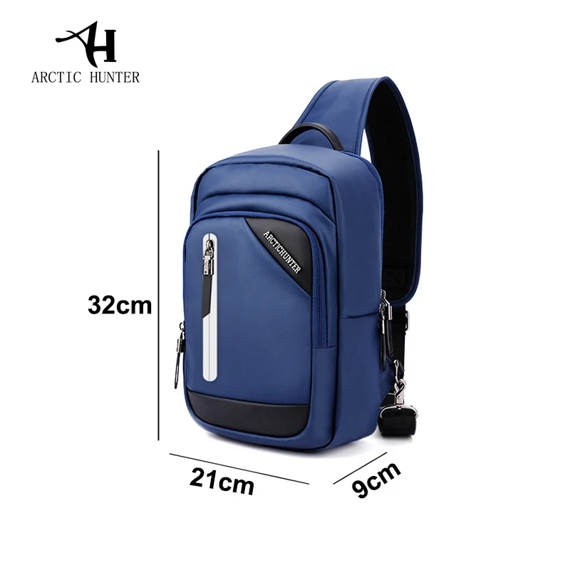 ARCTIC HUNTER, Новинка осени, водонепроницаемый, USB дизайн, нагрудная сумка, школьная мужская сумка на ремне, Большая вместительная сумка,, сумки через плечо
