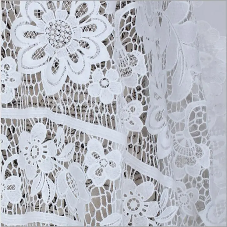 Женское платье из молочного шелка с вышивкой черно-белое кружевное новинка 2019 |