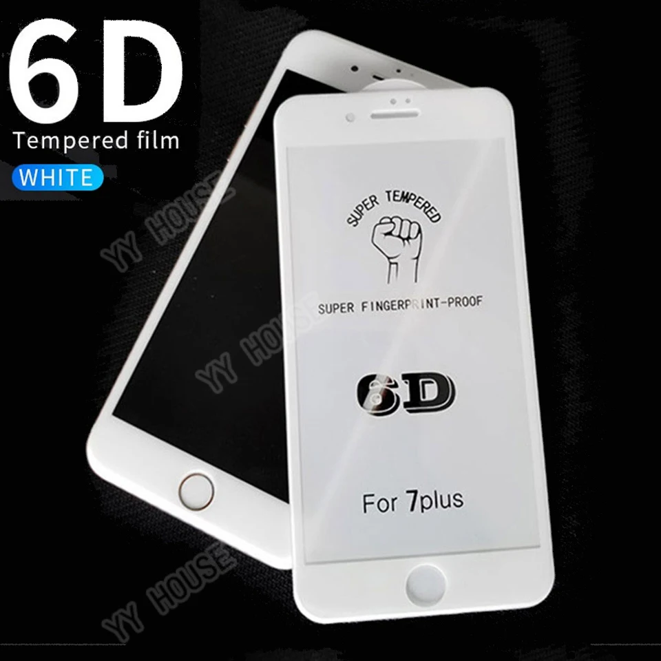 6D полное закаленное стекло для iphone6 7 8 x Закаленное протектор экрана включая