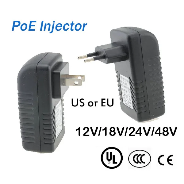 POE инжектор для CCTV IP камеры США или ЕС питания по Ethernet Инжектор переключатель