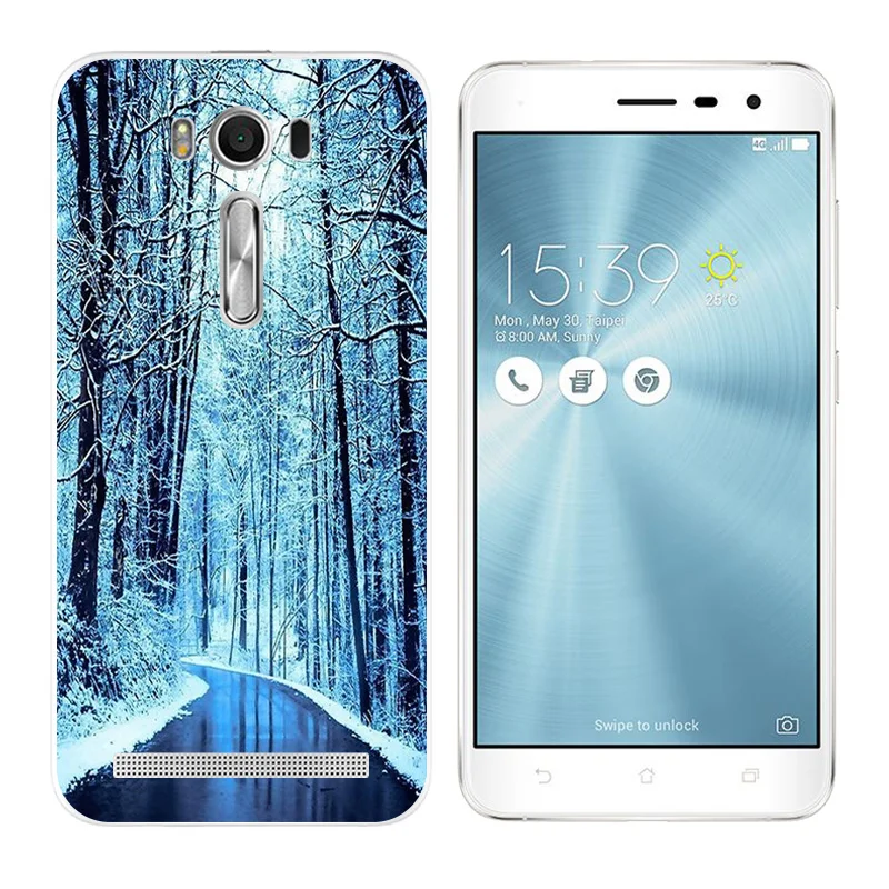 Phone Case for Asus ZenFone 2 Laser ZE500KL Silicon Back Cover 5.0 inch Snowflake Printing |