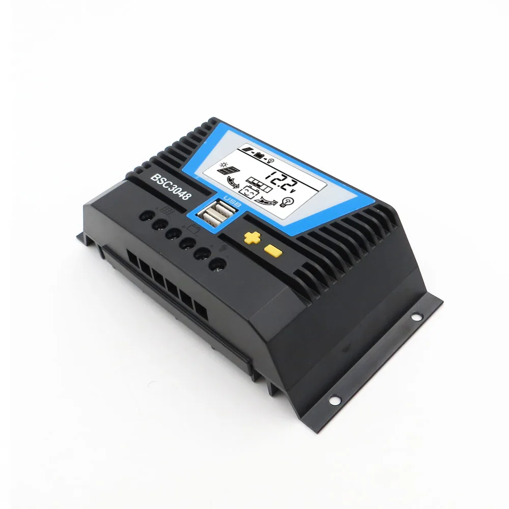 RP10 10A 30A 60A 80A 12 В 24 в автоматический Солнечный контроллер заряда PWM солнечное зарядное устройство солнечные регуляторы PV с ЖК-дисплеем и 5 В