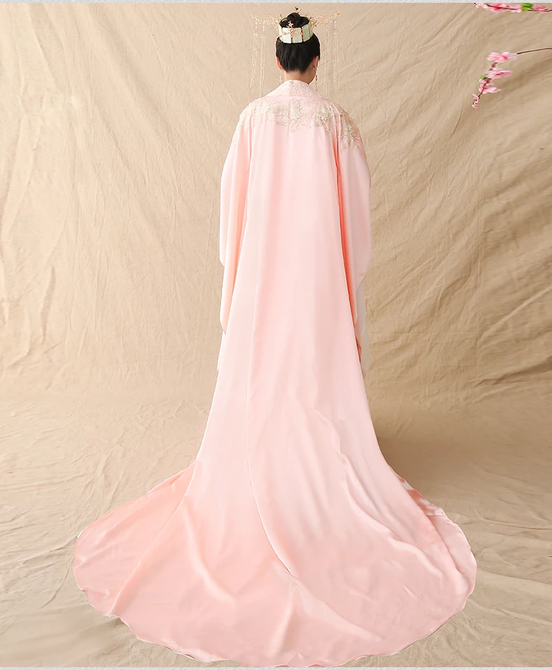Для женщин Косплэй костюм феи Hanfu одежда Китайский традиционный Древний платье Танцы Одежда для сцены костюм принцессы Розовое платье