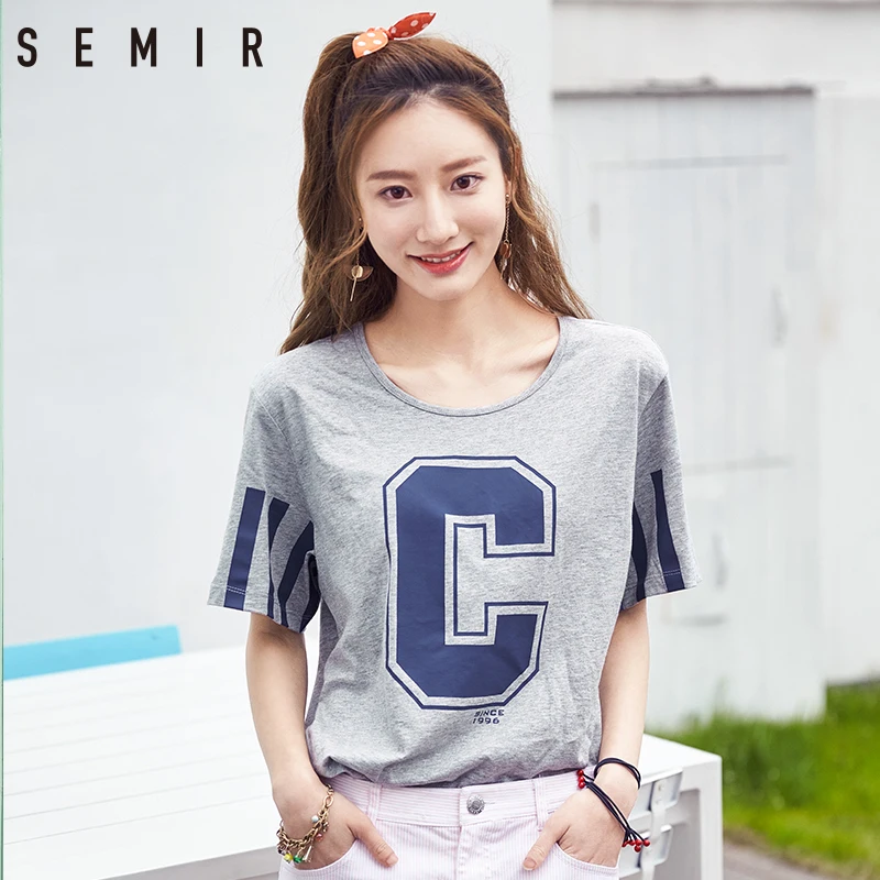 SEMIR футболка с короткими рукавами Новая крутая хлопковая Мода Стиль упражнения