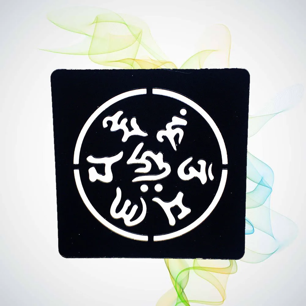 Тибетские буквы тотем полые трафареты для татуировок Женщины Девушки боди арт