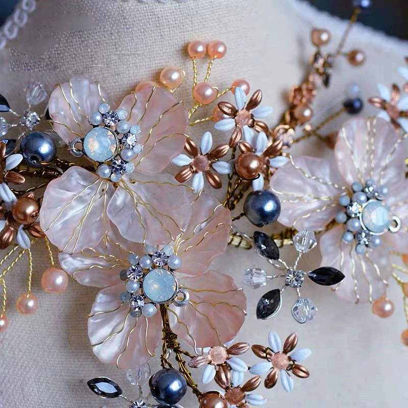 Роскошные оболочки ручной работы для невесты головной убор Свадебный аксессуар