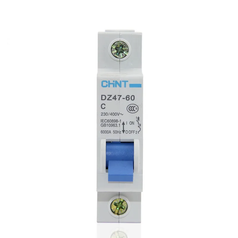 

CHNT MCB Mini Household Circuit breaker C type DZ47-60 1 Pole 10Amp 230V
