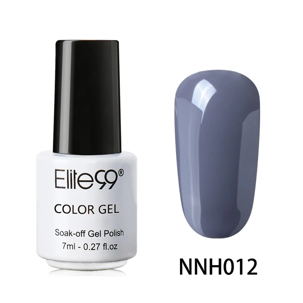 

Elite99 7ml Gray Series All 12 Colors Nail Gel Polish UV Lamp Needed Manicure Gel Soak Off Nail Extensions Nail Lacquer Polish