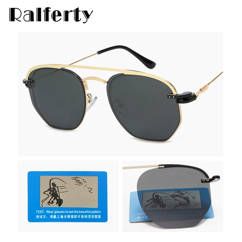 Ralferty, 2 в 1, очки на застежке для женщин и мужчин,, модные магнитные солнцезащитные очки, ретро очки по рецепту, солнцезащитные очки, оптическая оправа, D059