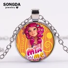 SONGDA классические розовые волосы и Fairy Elf девочка Мия стекло Время камень кулон ожерелье Мия и я; Одежда для маскарада; Украшения, подарок на день рождения, вечерние подарки
