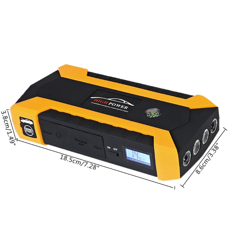 OOTDTY 89800 mAh 4 USB Портативное автомобильное пусковое устройство, КАРБЮРАТОР бустер зарядное устройство аккумулятор банк питания