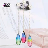 be 8 new fashion water drop long drop dangle earrings for women temperament pendientes statement earrings loverly jewelry e767