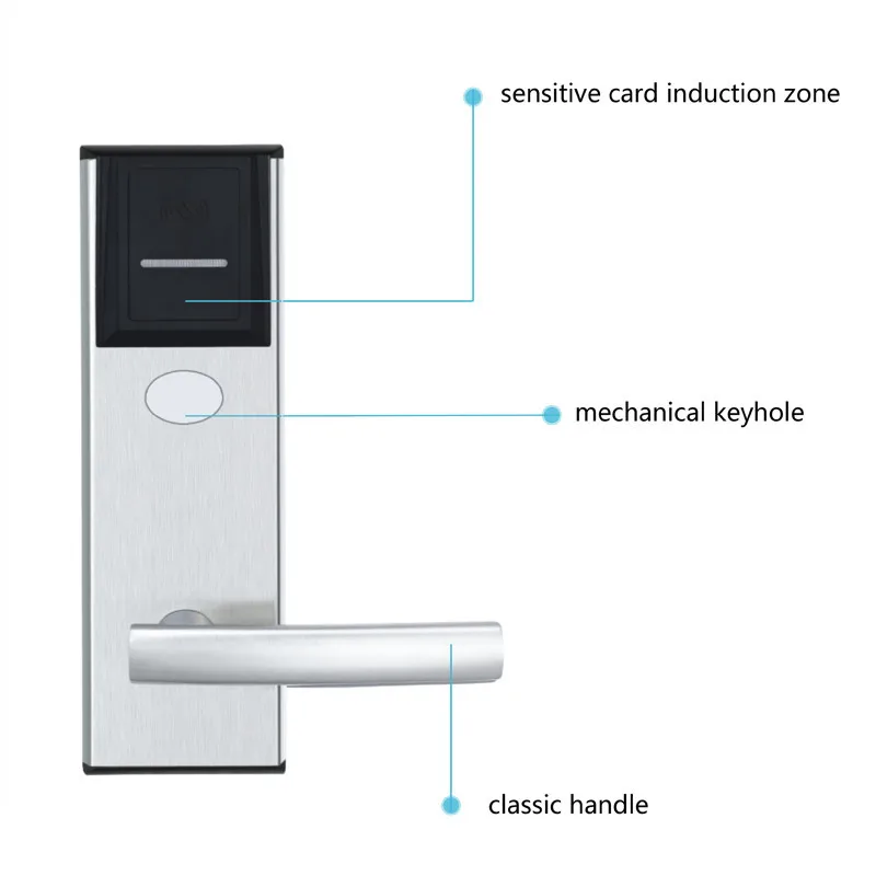 Замок дверной цифровой электрический с RFID защитой L16015BS|hotel electronic door locks|electronic lockdoor