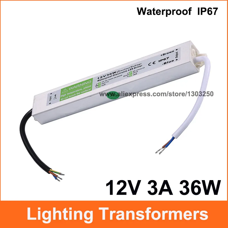 AC DC 12V 3A освещение Трансформатор источник питания 36W Светодиодный драйвер